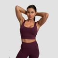 Športová podprsenka Cut-Out Eggplant - GymBeam, veľkosť XXL, veľkosť oblečenia XXL