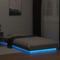 vidaXL Posteľný rám s LED svetlami betónový 90x190 cm kompozitné drevo