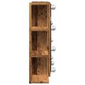 vidaXL Zrkadlová skrinka s LED Old Wood 70x16,5x60 cm