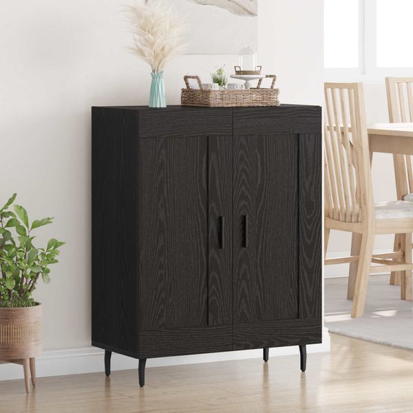 vidaXL Servírovacia skriňa Čierny dub 69,5 x 34 x 90 cm