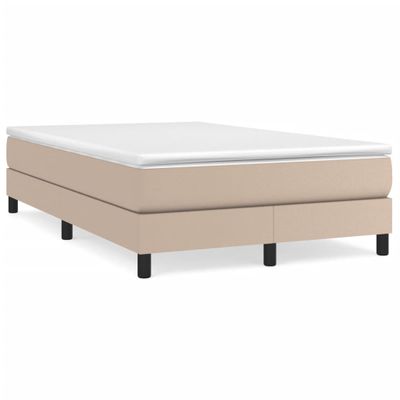 vidaXL Boxspring posteľ+matrac, kapučínová 120x190cm, umelá koža