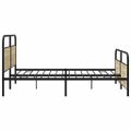 vidaXL Kovový posteľný rám bez matraca dub sonoma 183x213 cm