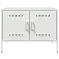 vidaXL TV skrinka biela 68x39x50,5 cm oceľ