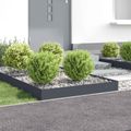 vidaXL Obrubník trávnika 4 ks 100 x 100 x 20 cm Oceľ Antracitová
