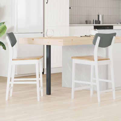 vidaXL Jedálenské stoličky 2 pcs Biela 48 x 49 x 95 cm