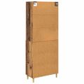 vidaXL Highboard Staré drevo 69,5 x 32,5 x 180 cm Kompozitné drevo