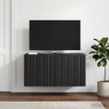 vidaXL Nástenná TV skrinka 59,5 x 31 x 30 cm Čierna Kompozitné drevo