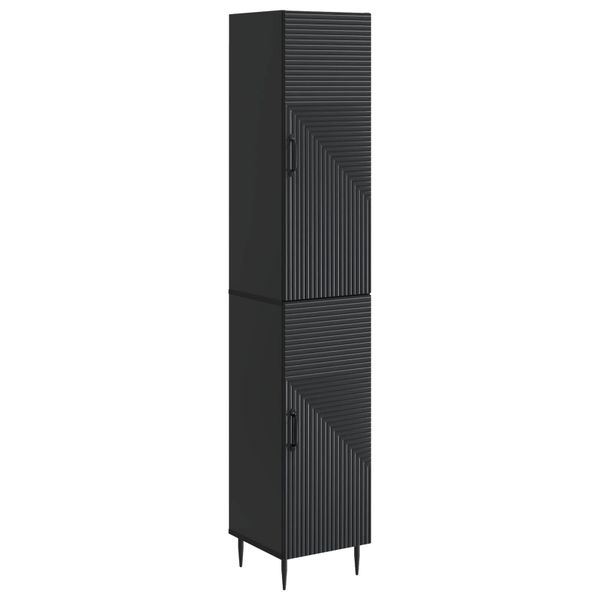 vidaXL Sada skríň 2 pcs Čierna 33 x 34,5 x 89,5 cm Kompozitné drevo