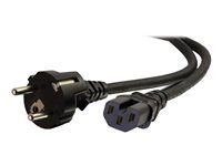 Predlžovacia šnúra - power CEE 7/7 (M) do IEC 60320 C15 - AC 250 V - 2 m - lisovaný - čierna - Európa
