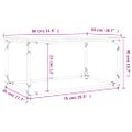 vidaXL Konferenčný stolík hnedý dub 80x50x40 cm sprac. drevo a železo