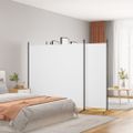 vidaXL 4-panelový paraván biely 698x180 cm látkový
