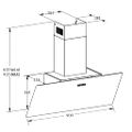 vidaXL Nástenný digestor 90cm, nehrdzavejúca oceľ+tvrdené sklo, čierny