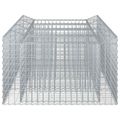 vidaXL Gabiónová vyvýšená posteľ 2 ks 200 x 100 x 60 cm Strieborná
