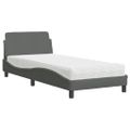 vidaXL Posteľ s matracom Dover tmavosivá 90x190 cm látka