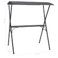 vidaXL Párty barový stôl so strieškou 175x150x207 cm antracitový oceľový
