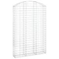 vidaXL Oblúkový gabionový kôš 150x30x220/240 cm pozinkované železo