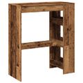 vidaXL Barový stôl s policami staré drevo 90x40x103,5 cm kompoz. drevo