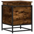 vidaXL Úložný box s vekom dymový dub 40x40x51,5 cm kompozitné drevo