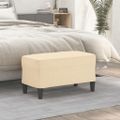 vidaXL Lavica krémová 70x35x41 cm látka
