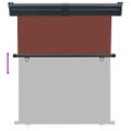 vidaXL Bočná markíza na balkón 145x250 cm hnedá
