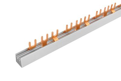 Prop. lišta G-3L+9-1000/16C, vidlička, 3pól., 80A, rozteč 17,8mm (3TE + medzera 0,5TE)