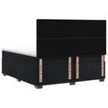 vidaXL Posteľ boxspring s matracom Čierna 200 x 200 cm Zamat