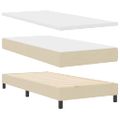 vidaXL Posteľ s pružinovým rámom Krémová 80 x 200 cm látka