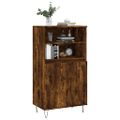 vidaXL Vysoká skrinka dymový dub 60x36x110 cm spracované drevo