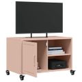 vidaXL TV skrinka ružová 68x39x43,5 cm oceľ