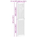 vidaXL Skříňové dvere s dverami 2 ks Prírodná 201 x 2,1 x 49,5 cm