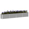 vidaXL Hrantík Svetlosivá 320 x 40 x 45 cm Oceľ