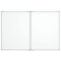 vidaXL Magnetická biela tabuľa skladacia 100x80x1,7 cm hliník
