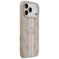 Guess 4G púzdro s potlačou pruhov MagSafe pre iPhone 17 Pro Max ružová