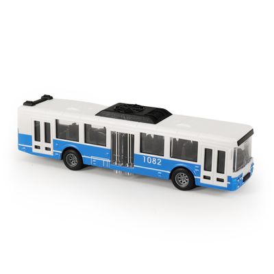Autobus MHD modrý 16 cm - otváracie dvere