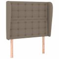 vidaXL Čelo postele so záhybmi sivohnedé 103x23x118/128 cm látka