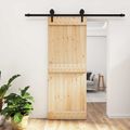 vidaXL Posuvné dvere Prírodná a čierna 80 x 210 cm