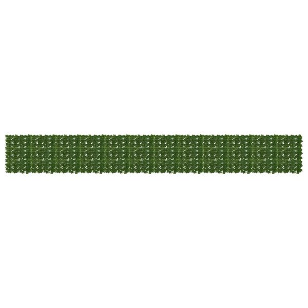 vidaXL Balkónový plôtik s listami Zelená 600 x 75 cm