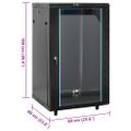 vidaXL 18U Serverová skriňa s otočnými nožičkami 19" IP20 60x60x100 cm