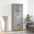 vidaXL Vysoká skrinka sivý dub sonoma 69,5x34x180 cm spracované drevo