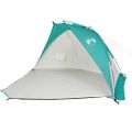 vidaXL Plážový stan, morský zelený 268x223x125 cm, 185T polyester