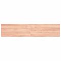 vidaXL Kúpeľňová doska bledohnedá 180x40x(2-6) cm ošetrený masív