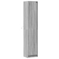 vidaXL Vysoká skrinka s LED sivá sonoma 41,5x32,5x200 cm kompoz. drevo