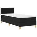 vidaXL Posteľ s pružinovým rámom s vankúšom Čierna 80 x 200 cm látka