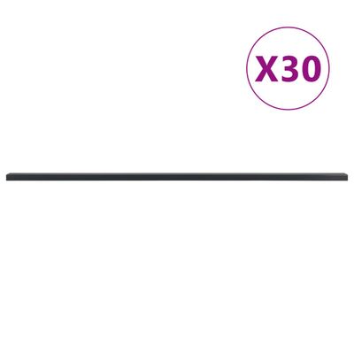 vidaXL Záhradné plotové stĺpiky 30 ks sivé 220 cm oceľ