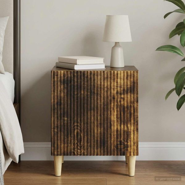 vidaXL Nočný stolík Dymový dub 43 x 34,5 x 50 cm Kompozitné drevo