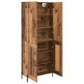 vidaXL Highboard Staré drevo 69,5 x 34 x 180 cm Kompozitné drevo