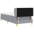 vidaXL Posteľ s pružinovým rámom Svetlosivá 100 x 200 cm látka