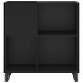 vidaXL Skrinka na platne čierna 84,5x38x89 cm kompozitné drevo