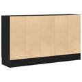 vidaXL Servírovacia skriňa Čierny dub 120 x 30,5 x 70 cm