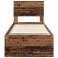 vidaXL Rám postele Staré drevo 75 x 190 cm Masívne borovicové drevo